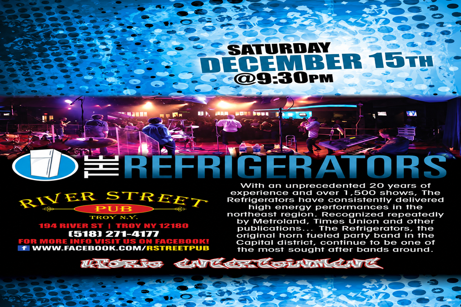 The Refrigerators at River Street Pub — December 15, 2012 | Uforia Entertainment & DJ Debonair